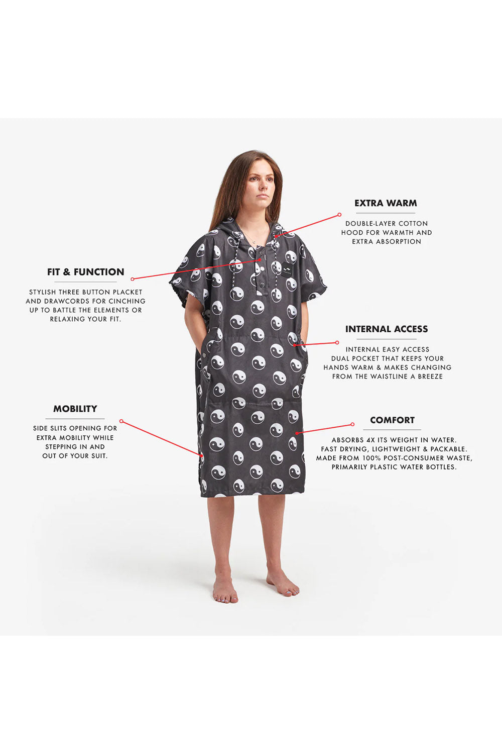 Poncho Sun Moon Quick-Dry