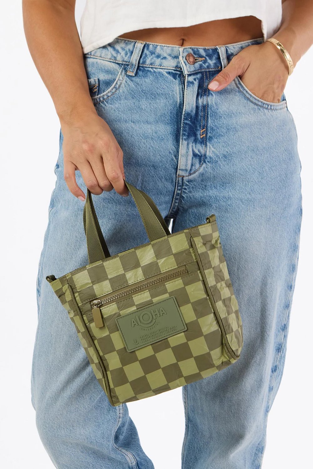 Crossbody Checkmate Olive - Domo del Mar