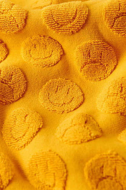 Bath Towel Sad Happy Mustard