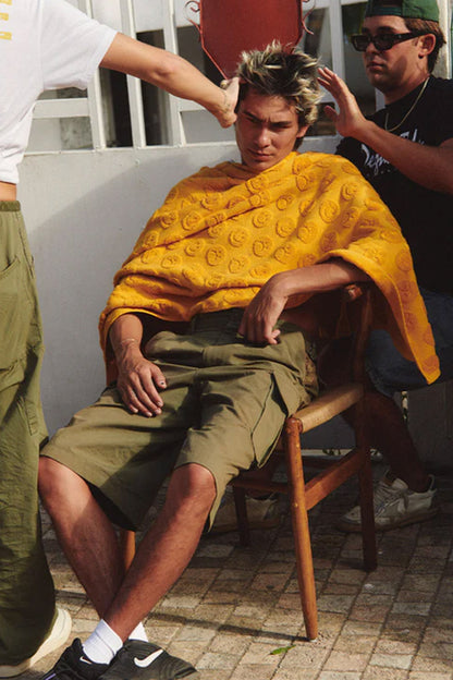 Bath Towel Sad Happy Mustard