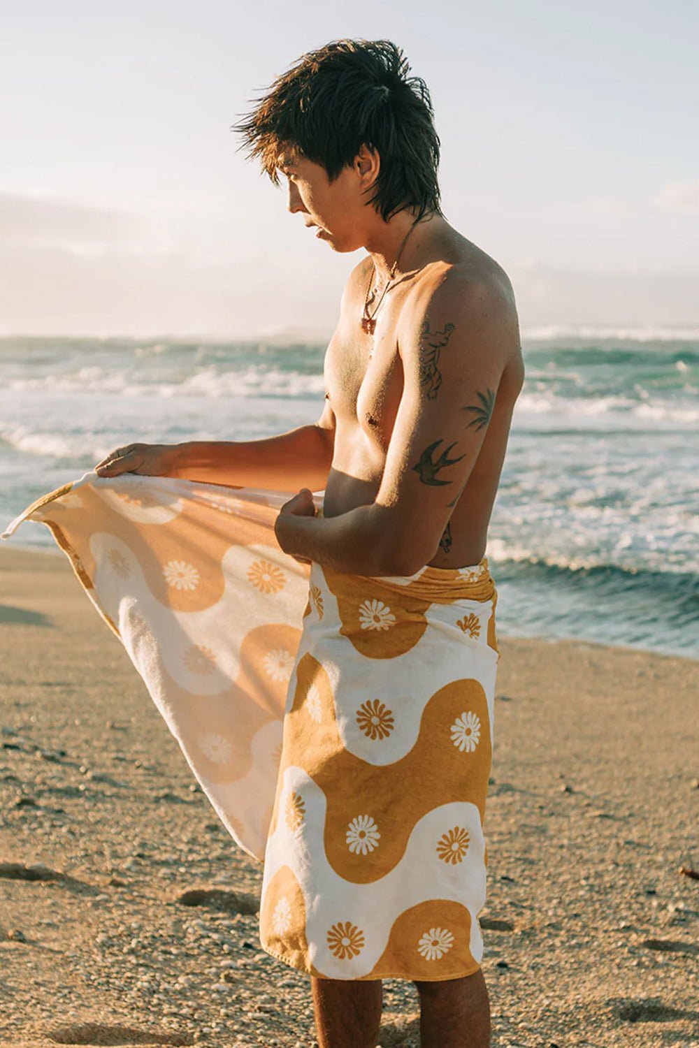 Botanical Balance Beach Towel Mustard - Domo del Mar