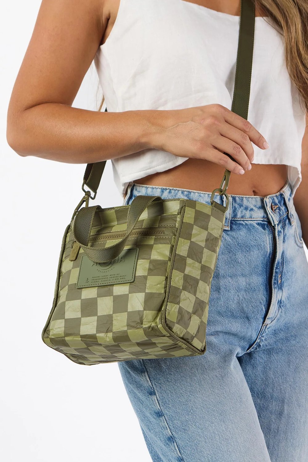Crossbody Checkmate Olive - Domo del Mar